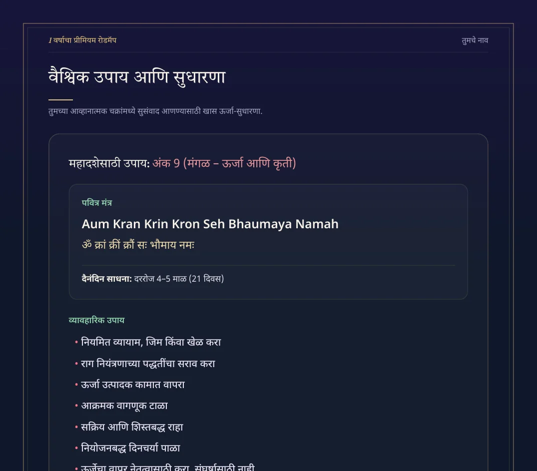 1 वर्षाचा प्रीमियम रोडमॅप चे नमुना पान 3